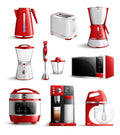 Set d'appareils de cuisine blanc et argent